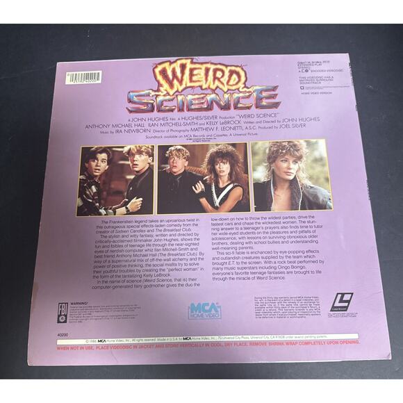 Weird Science Laser Videodisc LD Stereo MCA Home Video John Hughes Kelly LeBrock - Picture 2 of 4